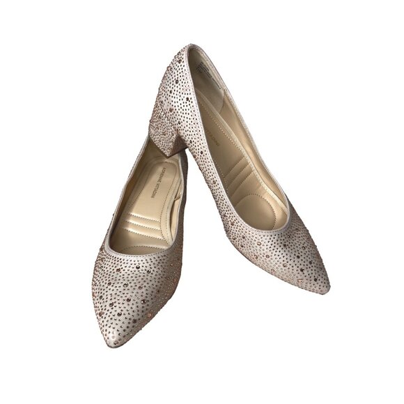 Adrienne Vittadini Adrienne Vittadini Fiona PumpWomens Embellished Nude Pointed - Picture 1 of 10